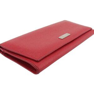 CELINE Purse Red Silver Women Authentic secondhand